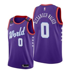 Basketball Jersey 2020 Pelicans Nickeil Alexander-Walker #0 NBA Rising Star World Team Purple Jersey 63159