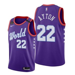 Basketball Jersey 2020 Phoenix Suns Deandre Ayton #22 NBA Rising Star World Team Purple Jersey 63168