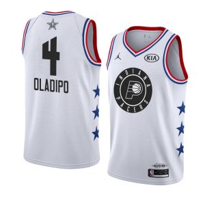 Basketball Jersey 2019 All-Star Pacers Victor Oladipo #4 White Swingman Jersey 64627