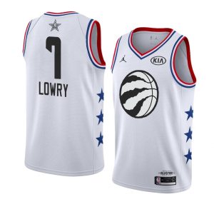 Basketball Jersey 2019 All-Star Raptors Kyle Lowry #7 White Swingman Jersey 64554