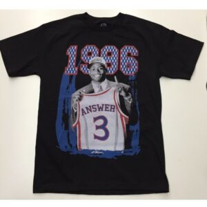 T-shirt 1996 Allen Iverson 3 Black Tee 94152