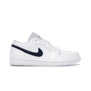 Air Jordan 1 Low White Obsidian Sneakers 553558 114