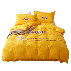 Bed linen Los Angeles Lakers Lebron 23 Yellow Black 89760