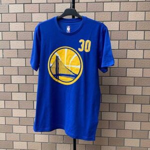 2020 NBA Golden State Warriors Curry 30 Blue T-Shirt White 99082