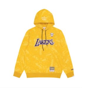 Aape x Mitchell & Ness Los Angeles Lakers Hoodie Yellow Orange AAPSWM9365XXE