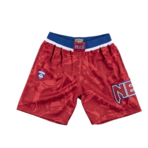 Aape x Mitchell & Ness New Jersey Nets Shorts Red Blue AAPSPM9388XXE