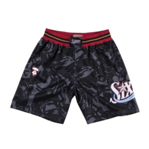 Aape x Mitchell & Ness Philadelphia 76ers Shorts Black AAPSPM9372XXE