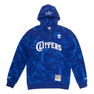 Aape x Mitchell & Ness San Diego Clippers Hoodie Navy Black AAPSWM9373XXE