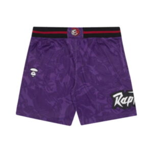 Aape x Mitchell & Ness Toronto Raptors Shorts Purple Black AAPSPM9424XXE