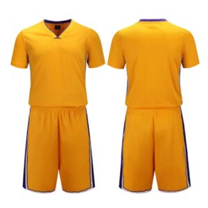 Basketball Uniform 2020 LA Lakers Yellow Custom Uniform Cream 112448