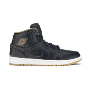 Air Jordan 1 Mid Black Gold 554724 042