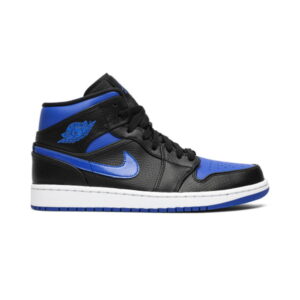 Air Jordan 1 Mid Black Hyper Royal Sneakers 554724 068