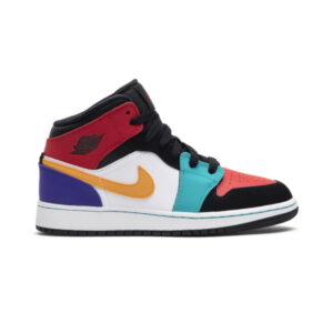 Air Jordan 1 Mid GS Multi-Color Sneakers 554725 125