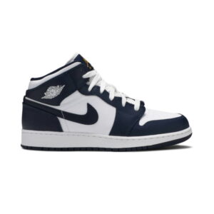 Air Jordan 1 Mid GS Obsidian Sneakers 554725 174