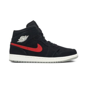 Air Jordan 1 Mid Multicolor Swoosh Black White 554724 065