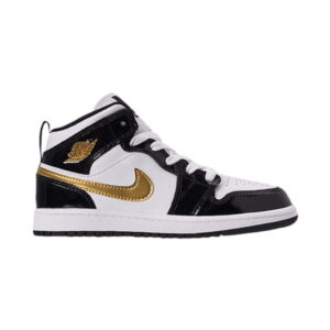 Air Jordan 1 Mid Patent PS Black Gold BQ6932 007