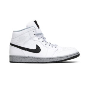 Air Jordan 1 Mid White Cement Sneakers 554724 115