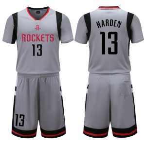 Houston Rockets Gray 13 Harden Uniform Green 112340