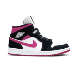 Wmns Air Jordan 1 Mid Black Cactus Flower Sneakers BQ6472 005