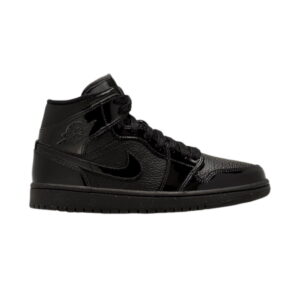 Wmns Air Jordan 1 Mid Patent Triple Black BQ6472 003