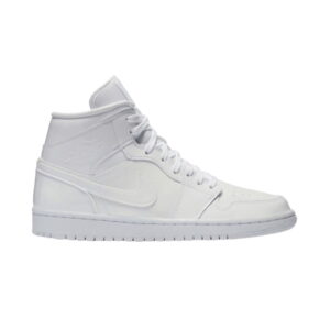 Wmns Air Jordan 1 Mid Patent Triple White BQ6472 111