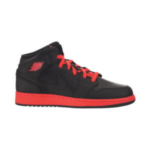 Air Jordan 1 Mid BG Black Infrared Sneakers 554725 043