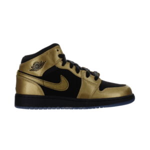 Air Jordan 1 Mid BG Metallic Gold Coin Sneakers 555112 905