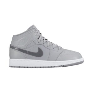 Air Jordan 1 Mid BG Wolf Gray GS White 554725 033