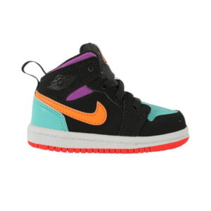 Air Jordan 1 Mid Black Multi Blue 640735 083