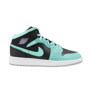 Air Jordan 1 Mid Retro GG Black Purple Turquoise 555112 045