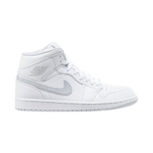 Air Jordan 1 Retro Mid White Platinum Sneakers 554724 108