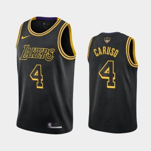 2020 NBA Finals Bound Lakers Alex Caruso #4 Black Kobe Tribute City Basketball Jersey 130227