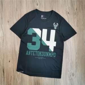 T-shirt 2020 Antetokounmpo 34 Milwaukee Black Tee White 155594