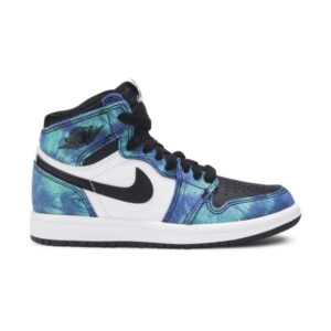 Air Jordan 1 Retro High OG PS Tie-Dye Sneakers Grey CU0449 100