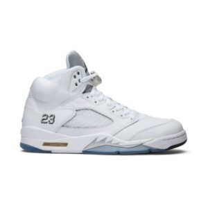 Air Jordan 5 Retro Metallic White 2015 Blue 136027 130