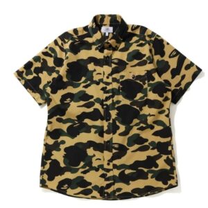 Shirt BAPE 1st Camo BD SS Shirt Yellow 154580