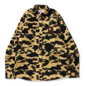 Shirt BAPE 1st Camo Large Ape Head Bd Shirt Yellow 154716