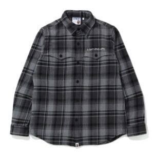 BAPE Check Flannel Shirt Black 154668