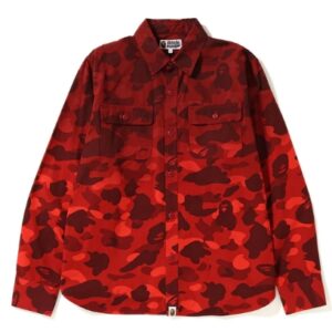 BAPE Color Camo Gradation Shirt Red 154517