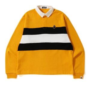 BAPE Relax Silhouette Rugby Shirt Yellow 154478