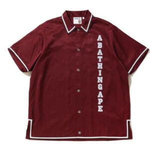 BAPE Relaxed Classic Disco SS Shirt Burgundy 154781