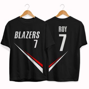 Blazers 7 Brandon Dawayne Roy tee by slamdunk Black/White 152318