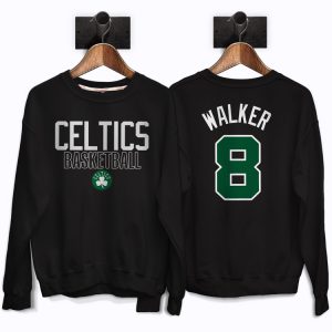 Celtics 8 Kemba Walker Sweetshirt by Slamdunk Black/White/Green 151648