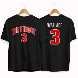 Detroit Pistons 3 Ben Wallace tee by slamdunk Black/Blue/Navy 152334