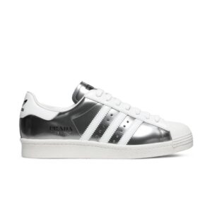 Prada x adidas Superstar Silver Metallic Sneakers FX4546