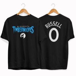 T-shirt Timberwolves D'Angelo Russell black tee by slamdunk Black 151657