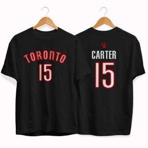 Toronto Raptors 15 Vince Carter tee by slamdunk Black/Navy/White/Grey 152364