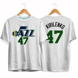 T-shirt Utah Jazz 47 Andrei Kirilenko tee by slamdunk Black/Blue/White 152354