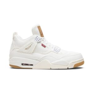 Levi's x Air Jordan 4 Retro White Denim Sneakers AO2571 100