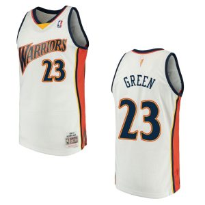 Basketball Jersey 2009-10 Warriors #23 Draymond Green Hardwood Classics Swingman White Jersey Cream 163035